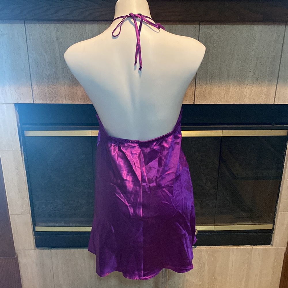 Frederick’s of Hollywood purple halter chemise - Picture 4 of 5